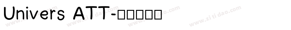 Univers ATT字体转换